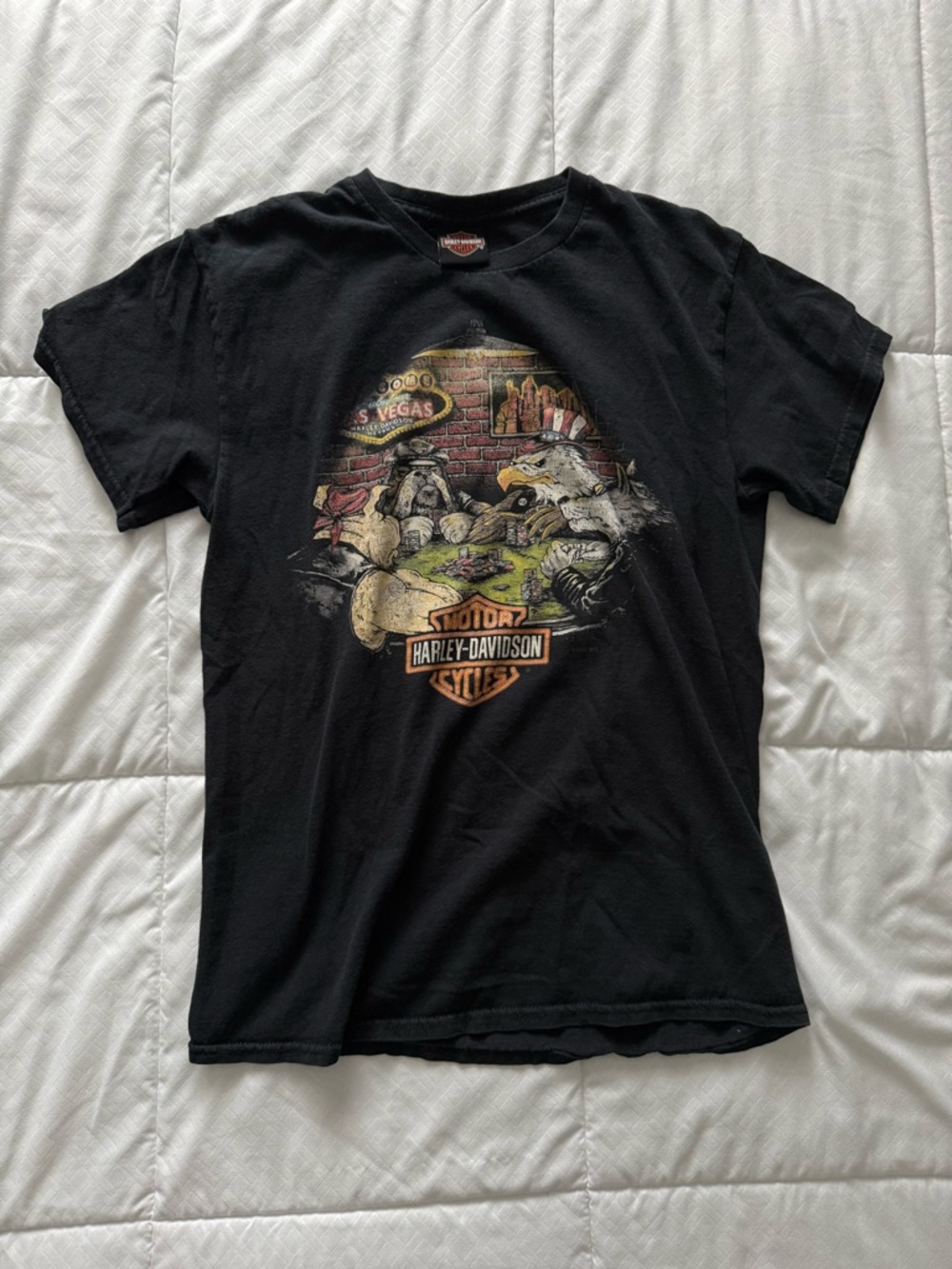 Harley-Davidson Black Short Sleeve Poker Graphic Tee